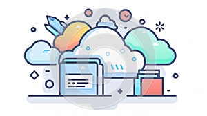 Cloud storage platform showcasing artificial intelligence features for data management
