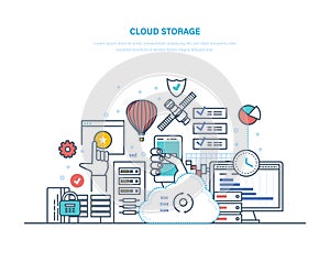 Cloud storage, resources. Mobile applications, security of cloud data storage.