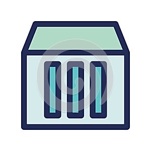 Cloud storage server icon or logo illustrator