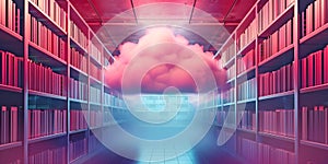 Cloud storage service with end-to-end encryption. Concept Secure File Storage, Encrypted Data, photo