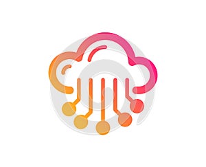 Cloud storage service icon. Big data sign. Vector