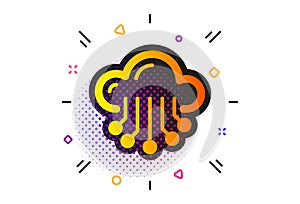 Cloud storage service icon. Big data sign. Vector