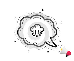Cloud storage service icon. Big data sign. Vector