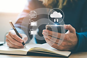 Cloud storage solutions: backup and sync files online with mobile app integration and data management tools
