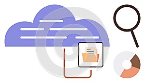 Cloud storage system with file management and data analysis tools