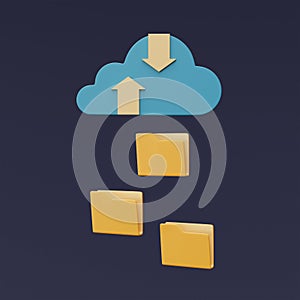 Cloud storage technology .3d rendering