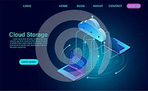 Cloud storage technology and networking concept