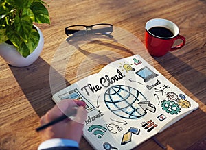 The Cloud Storage Technology Web Online Concept