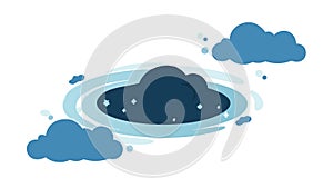 Cloud Storage Upload Blue Vector Icon, vector design Generative AI