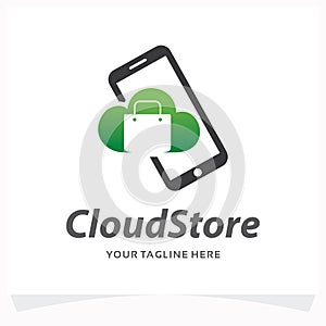 Cloud Store Application Logo Design Template