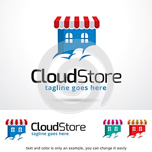 Cloud Store Logo Template Design Vector