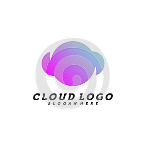 Cloud stylish logo design concept vector, Template, Creative design, Icon symbol