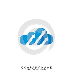 Cloud Stylish Logo Icon and Button Concept
