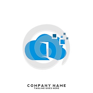 Cloud Stylish Logo Icon and Button Concept