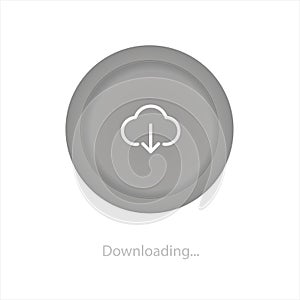 Cloud Stylish Logo Icon and Button Concept