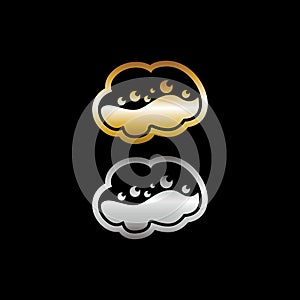 Cloud stylish logo and icons