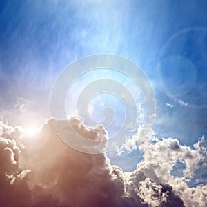 Cloud and sun background