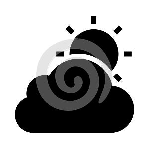 Cloud sun glyphs icon