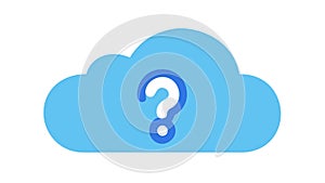 Cloud Support Question Mark Icon for Help & Inquiry, vector design Generative AI
