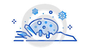 Cloud with Swirling Data, Cloud Computing, Digital Information, vector design Generative AI