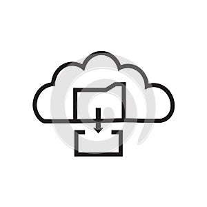 Cloud sync, data backup icon