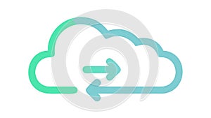 Cloud Sync Data Refresh Update Icon, vector design Generative AI