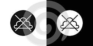 cloud sync disable icon logo set vector