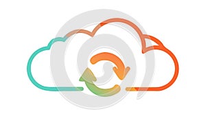 Cloud Sync Icon: Data Synchronization & Refresh, vector design Generative AI