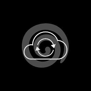 Cloud sync line icon