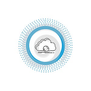 cloud, syncing, sync, data, synchronization Line Icon. Vector isolated illustration