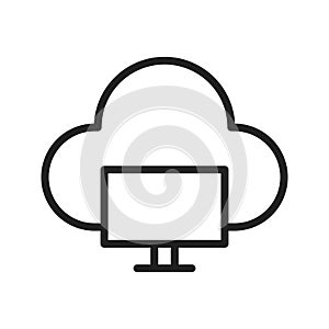 Cloud System icon vector image. Suitable for mobile apps, web apps and print media.