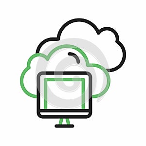 Cloud System icon vector image.