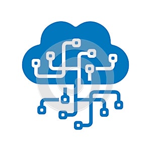 Cloud System Logo Vector Graphic Design