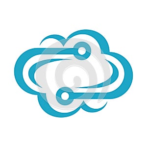 Cloud tech 2 logo icon template