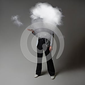 Cloud technologies, concept. Using cloud storage, transferring data