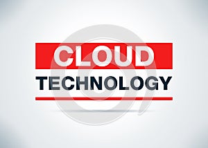 Cloud Technology Abstract Flat Background Design Illustration