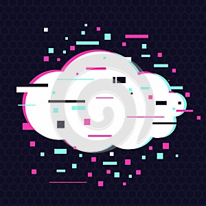 Cloud technology background. Streaming service illustration. Internet data service. Communication technology vector