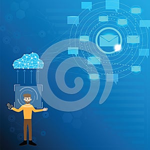 Cloud technology,Cloud computing and big data used in marketing