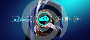 Cloud technology computing networking data storage internet concept.
