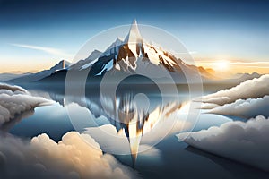 Cloud Technology Concept, Illustration. Generative AI