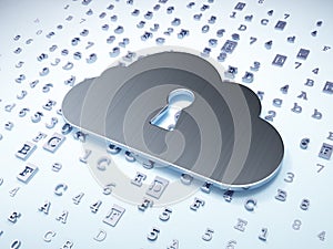 Cloud technology concept: Silver Cloud With