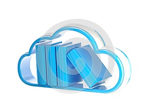 Cloud technology database icon isolated