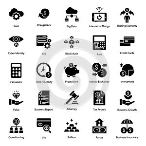 Cloud Technology Solid Icons Pack