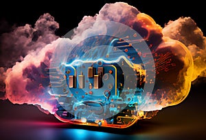 Cloud technology illustration