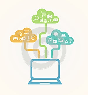 Cloud technology illustration
