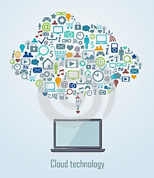 Cloud technology illustration
