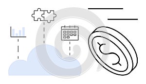 Cloud Technology Integrating Data, Planning, and Financial Growth Visualization