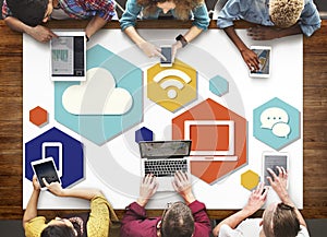 Cloud Technology Internet Online Graphic Concept