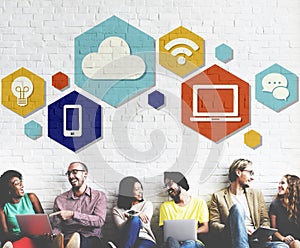 Cloud Technology Internet Online Graphic Concept