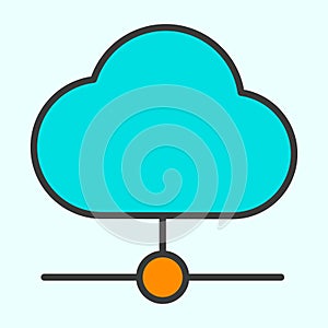 Cloud Technology Line icon. Vector Simple Minimal 96x96 Pictogram